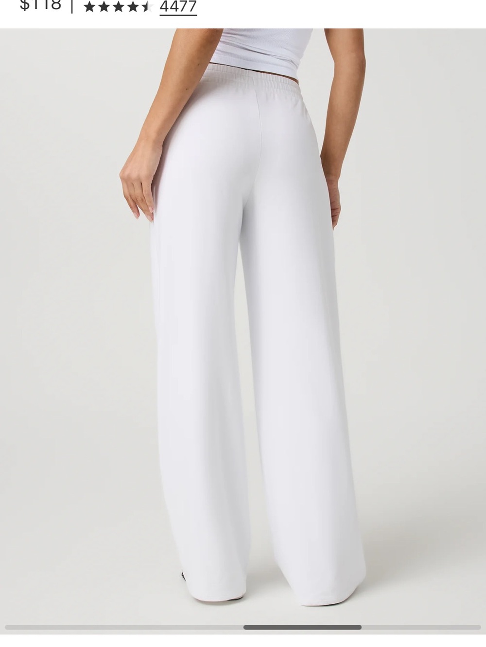 Vuori set sz medium  Halo Essential White Wide Leg Pant and Zip-Up Hoodie - Picture 3 of 8